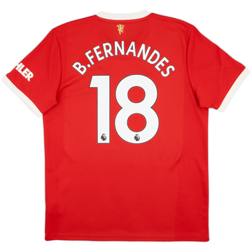 Maillot Domicile Manchester United 2021-22 B.Fernandes #18