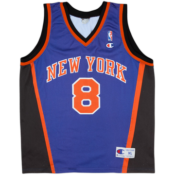 1998-01 New York Knicks Sprewell #8 Champion Maillot extérieur - 7/10 - (XL)