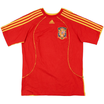 2007-09 Spain adidas T-shirt coton - 9/10 - (XL)