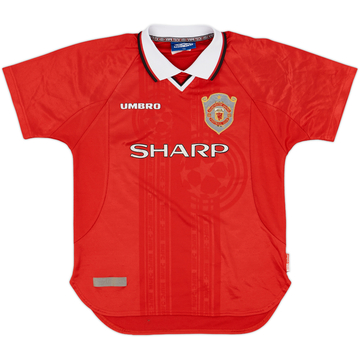 1997-00 Manchester United Maillot CL - 7/10 - (L.Boys)