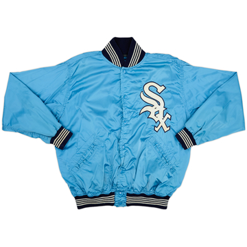 1980s Chicago White Sox Wilson Blouson universitaire en satin - 7/10 - (XL)