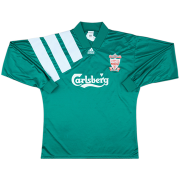 1992-93 Liverpool Maillot manches longues extérieur Centenaire version joueur - 8/10 - (L/XL)