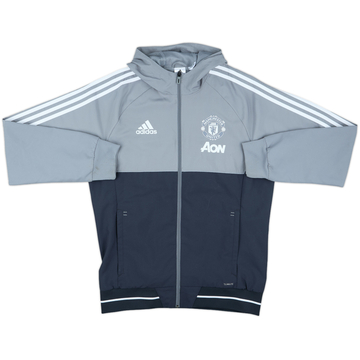 2017-18 Manchester United adidas Veste de survêtement à capuche - 8/10 - (M)