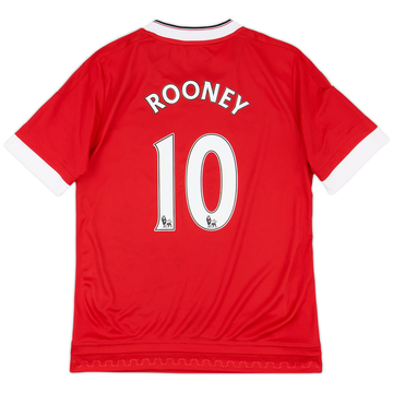 2015-16 Manchester United Maillot Domicile Rooney #10 - 10/10 - (M.Boys)