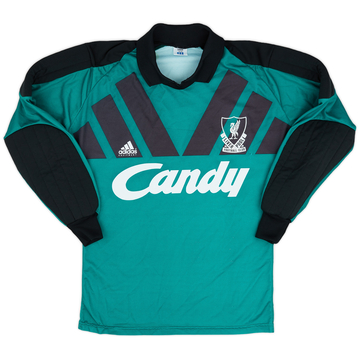 1991-92 Liverpool Maillot GK - 8/10 - (S)