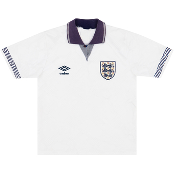 1990-92 England Maillot domicile - 7/10 - (L. Garçons)