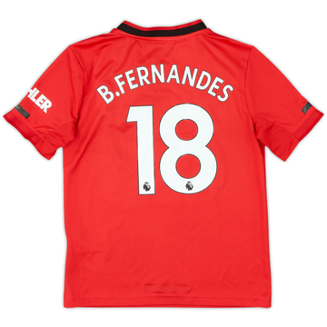 2019-20 Manchester United Maillot domicile B.Fernandes #18 - 8/10 - (S.Boys)