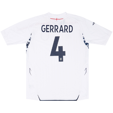 2007-09 England Maillot domicile Gerrard #4 - 6/10 - (XXL)