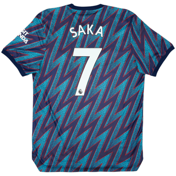 2021-22 Arsenal Maillot third authentique Saka #7 - 10/10 - (L)