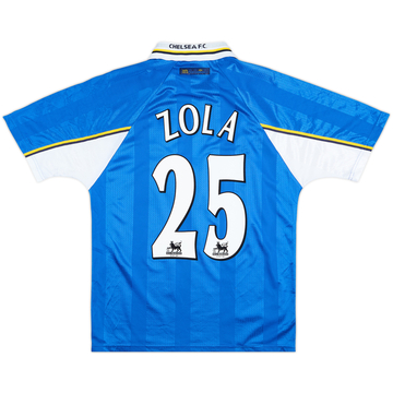 1997-99 Chelsea Maillot Domicile Zola #25 - 8/10 - (M)