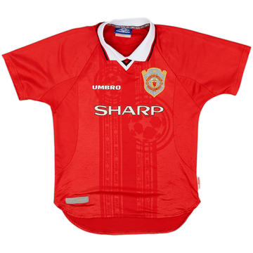 1999-00 Manchester United Maillot Vainqueurs LDC - 7/10 - (L.Boys)