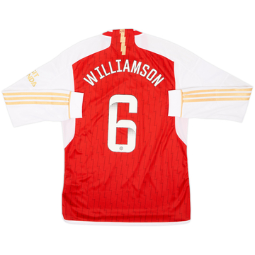 2023-24 Arsenal Maillot domicile manches longues Williamson #6 (M)