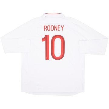 2012-13 England Maillot Domicile ML Rooney #10 (XXL)