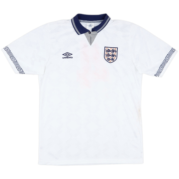 1990-92 England Maillot version joueur Domicile n°4