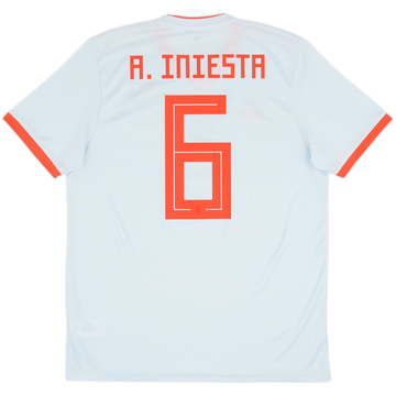 2018-19 Spain Maillot extérieur A.Iniesta #6 - 8/10 - (S)
