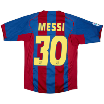 2004-05 Barcelona Maillot Domicile Messi #30 - 8/10 - (XL.Boys)