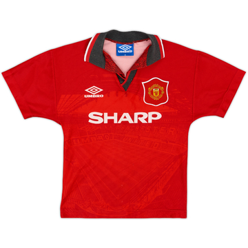 1994-96 Manchester United Maillot Domicile - 8/10 - (S.Boys)