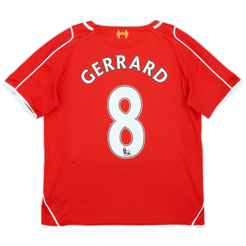 2014-15 Liverpool Maillot domicile Gerrard #8 - 8/10 - (S.Boys)
