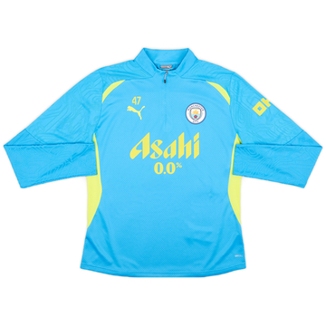 2024-25 Manchester City Version Joueur Haut d'entraînement 1/4 Zip #47 (Foden) - 9/10 - (S)