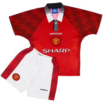 1996-98 Manchester United Maillot domicile et short - 8/10 - (Y)