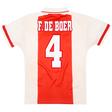 1998-99 Ajax Maillot Domicile F. De Boer #4 - 7/10 - (Y)