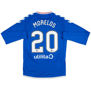2019-20 Rangers Maillot Domicile Manches Longues Morelos #20 - 8/10 - (S)