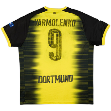 2017-18 Borussia Dortmund Maillot Domicile Européen Yarmolenko #9 - 3/10 - (XL)