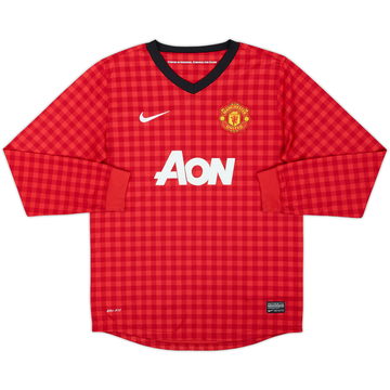 2012-13 Manchester United Maillot Domicile L/S - 5/10 - (12-13 Ans)