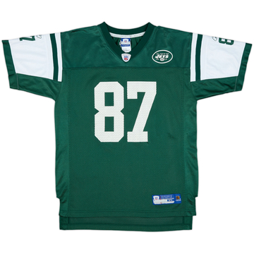2005-06 New York Jets Coles #87 Reebok On Field Maillot Domicile - 3/10 - (XL.Boys)