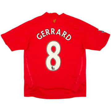 2008-10 Liverpool Maillot domicile Gerrard #8 - 4/10 - (XL.Boys)