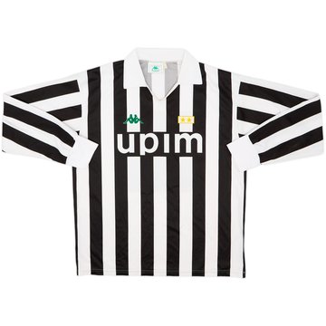 1991-92 Juventus Maillot domicile basique manches longues - 6/10 - (L)