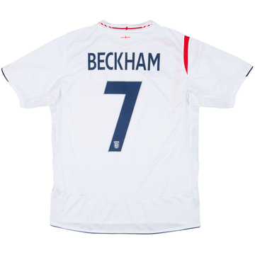 2005-07 England Maillot Domicile Beckham #7 - 10/10 - (L)