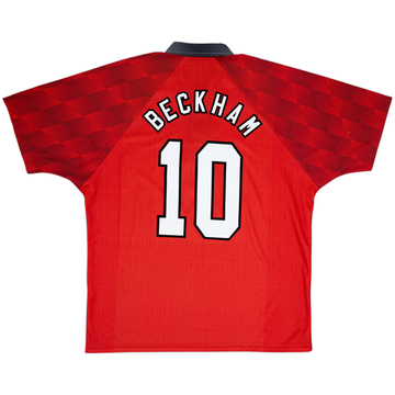 1996-98 Manchester United Maillot Domicile Beckham #10 - 5/10 - (XL)
