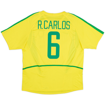 2002-04 Brésil Maillot domicile R.Carlos #6 - 7/10 - (XL)