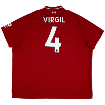 2018-19 Liverpool Maillot domicile Virgil #4 - 7/10 - (3XL)