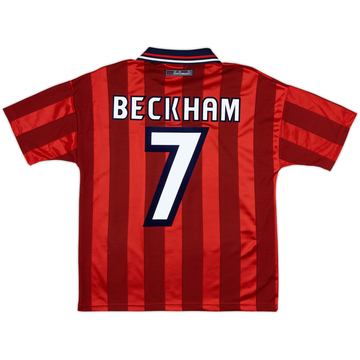 1997-99 England Maillot extérieur Beckham #7 - 8/10 - (Y)