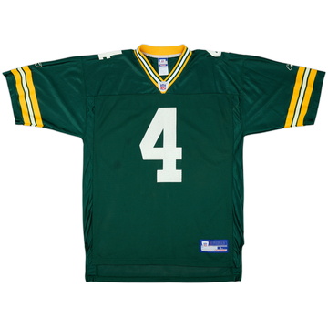 2002-04 Green Bay Packers Favre #4 Maillot Domicile Reebok On Field - 9/10 - (L)