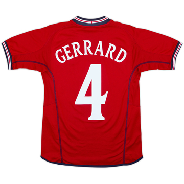 2002-04 England Maillot extérieur Gerrard #4 - 9/10 - (15-16 ans)