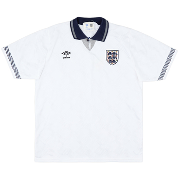 1990-92 England Maillot Domicile
