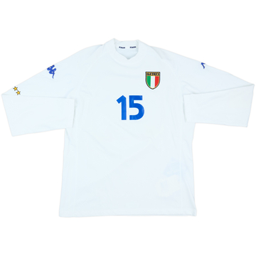2000-01 Italie Maillot Player Issue Extérieur Manches Longues #15 (XL)