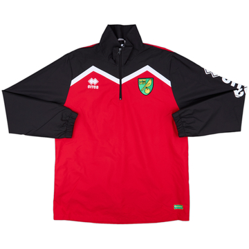 2014-15 Norwich Errea Haut d'entraînement 1/4 Zip - 10/10 - (L)
