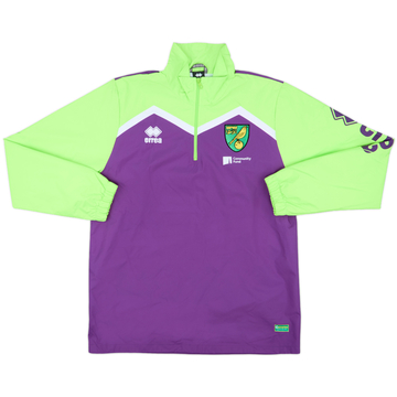 2014-15 Norwich Errea Haut d'entraînement 1/4 Zip - 10/10 - (L)