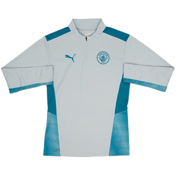 2021-22 Manchester City Puma Haut de training 1/4 Zip - 8/10 - (S)