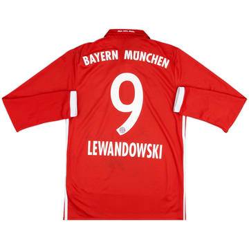 2016-17 Bayern Munich Maillot Domicile Manches Longues Lewandowski #9 - 5/10 - (S)
