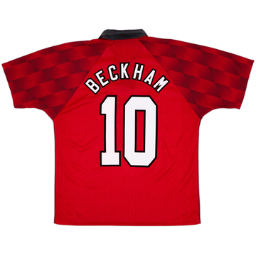 1996-98 Manchester United Maillot domicile Beckham #10 - 7/10 - (M)