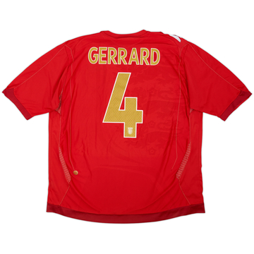2006-08 England Maillot extérieur Gerrard #4 - 5/10 - (XXL)