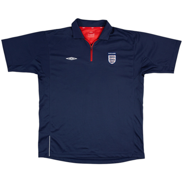 2004-06 England Umbro Polo 1/4 zip - 6/10 - (XL)