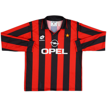 1995-96 AC Milan Maillot Domicile ML - 6/10 - (14-15 ans)