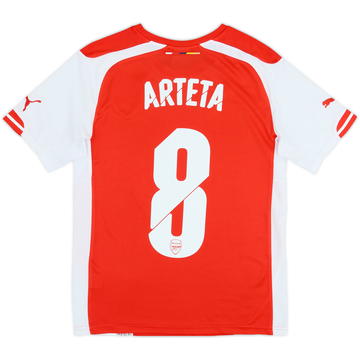 2014-15 Arsenal Maillot Domicile Arteta #8 - 8/10 - (XS)