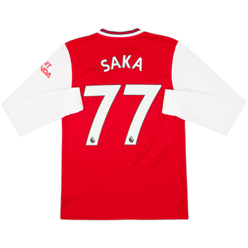 2019-20 Arsenal Maillot Domicile ML Saka #77 - 9/10 - (S)